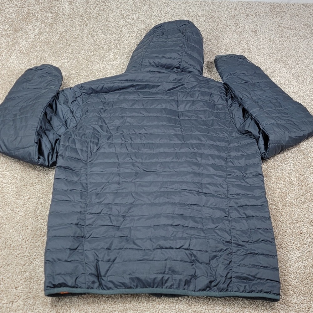 Eddie Bauer Mens EB700 Down Hooded Puffer Jacket Gray Orange Size Small EB 700 - Picture 7 of 7